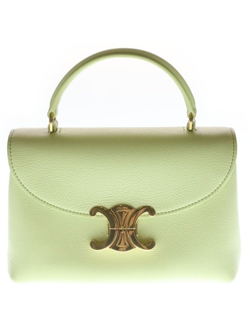 Celine Teen Nino 2-Way Shoulder Bag Light Green Leather Gold
